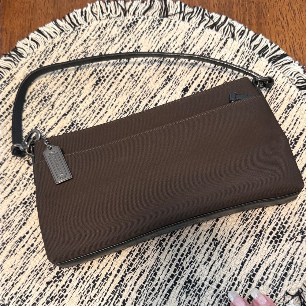 Coach Brown Wristlet Clutch